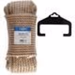 Corde naturelle Yute bio - EDM - 20 m - 3 têtes de tête de 8 mm - Bois