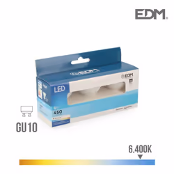 Lot de 3 ampoules LED EDM F 5 W GU10 450 lm Ø 5 x 5,5 cm (6400 K)