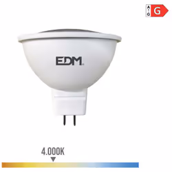 Ampoule Led Dichroïque Mr16 (GU5.3) 5w 450lm 4000k Lumière Du Jour Ø5x5cm (diamètre/hauteur) 25000h Ac 12v Classe Énergétique ...
