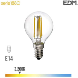 EDM - Ampoule led E14 4W équivalent à 35W - Blanc Chaud 3200K