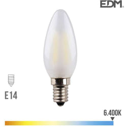 EDM - Ampoule led E14 4,5W Bougie équivalent à 30W - Blanc du Jour 6400K
