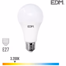 Ampoule LED E27 24W lumière équivalente à 200W. Teinte de lumière : Blanc Chaud 3200K - angle d'éclairage à 220°. Flux lumine ...