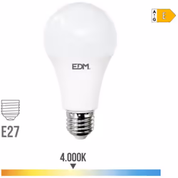 Lampe LED EDM E 24 W E27 2700 lm Ø 7 x 13,6 cm (4000 K)