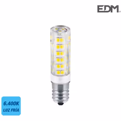 Ampoule LED E14 4,5W lumière équivalente à 35W. Teinte de lumière : Blanc du Jour 6400K - angle d'éclairage à 300°. Flux lumi ...