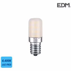 Ampoule LED E14 3W lumière équivalente à 28W. Teinte de lumière : Blanc du Jour 6400K - angle d'éclairage à 300°. Flux lumine ...