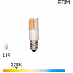 Ampoule LED E14 5,5W lumière équivalente à 60W. Teinte de lumière : Blanc Chaud 3200K - angle d'éclairage à 300°. Flux lumine ...