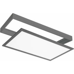 Sulion - Panneau led Rectangulaire pour Extérieur Encastré / Surface 24W 4000K IP44 Gris Anthracite