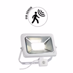 Pack 2X Projecteurs LED 50W avec Détecteur de Mouvement PIR Blanc IP44