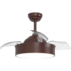 Ventilateur de Plafond Moteur dc 89cm led 24W 3CCT Marron Bombay s