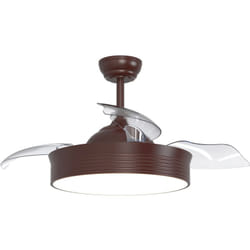 Ventilateur de Plafond Moteur dc 107cm led 36W 3CCT Marron Bombay l