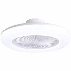 Ventilateur de plafond avec moteur AC, de 55cm de diamètre, idéal pour les pièces de moins de 12M2. Il a cinq lames en ABS tr ...
