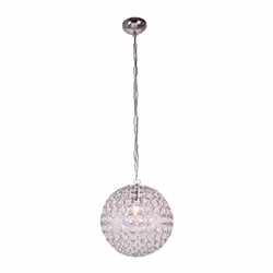 Suspension en métal moderne avec des pièces en acrylique transparent. Il est suspendu au moyen d'une chaîne, et il est réglab ...
