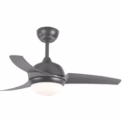 Ventilateur de plafond avec moteur AC, 107cm de diamètre, idéal pour les pièces de plus de 20M2. Avec un corps fini en gris,  ...