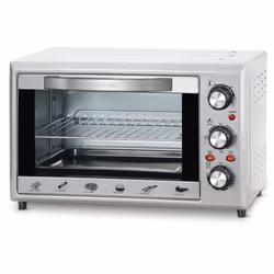 Grunkel HR-28SILVER, 28 L, Acier inoxydable, Pose libre, Rotatif, Métal, Acier inoxydable