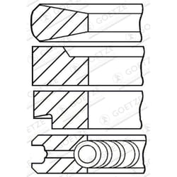Jeu de segments de piston GOETZE 08-100100-00