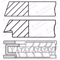 Jeu de segments de piston GOETZE 08-101200-00