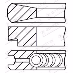 Jeu de segments de piston GOETZE 08-103900-00