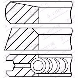 Jeu de segments de piston GOETZE 08-113500-00
