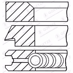 Jeu de segments de piston GOETZE 08-406207-00