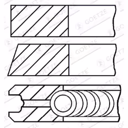 Jeu de segments de piston GOETZE 08-126007-00