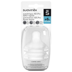 Suavinex 2 Tétines Symétriques SX Pro Débit Rapide 6 Mois et +