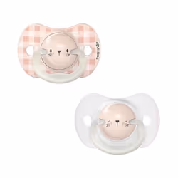 Suavinex Lot de 2 Sucettes Phosphorescentes Sx Pro 0/6 mois Night&amp Day Lapin