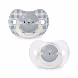 Suavinex Lot de 2 Sucettes Phosphorescentes Sx Pro 6/18 mois Night&amp Day Ours