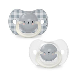 Suavinex Lot de 2 Sucettes Phosphorescentes Sx Pro 6/18 mois Night&amp Day Ours