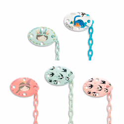 Suavinex Attache-tétine ovale 6 pcs, Multicolore, Garçon/Fille