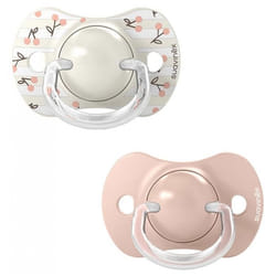 Suavinex Birdies 2 Sucettes avec Tétines Symétriques SX Pro 0 à 6 Mois - Couleur : Rose