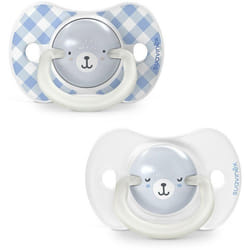 Lot de 2 sucettes symétriques - SUAVINEX - Night&Day Wild&Free - SX Pro - 6 à 18 mois - Bleu
