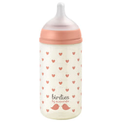 Suavinex Birdies Biberon Verre Tétine Symétrique Débit Lent 240 ml 0 Mois et +