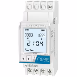 Horloge digitale Orbis Astro Uno 2 modules DIN journalier/hebdomadaire - OB178112 Horloge digitale journalière/hebdomadaire.  ...