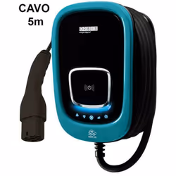 Modèle VIARIS UNI CT274 Monophasé 7,4 kW 32A, 1 type de câble et de connecteur 2 5m de long, lecteur de carte RFID ; Les stat ...