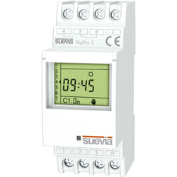 Interrupteur horaire pour rail 1 pc(s) Suevia DigiPro 2 Tension de contact (max.): 250 v/ac Courant de commutation (max.): 16 a 2 inverseurs (rt)