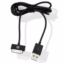 Muvit MUUSC0084, Noir, USB A, Apple 30-pin, 3 m, Mâle, Mâle