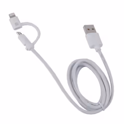 Muvit MUUSC0120 câble USB 1 m USB A Micro-USB B/Lightning Blanc