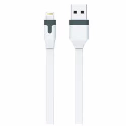 Muvit MUUSC0155, 2 m, Lightning, USB A, Gris, Blanc, Droit, Droit