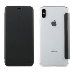 Étui Folio - MUVIT - iPhone XS Max - Cuir synthétique - Coque rigide - Noir