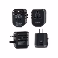 Muvit MUADP0022, Intérieure, Secteur, 5 V, 8 A, Noir, Gris