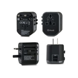 Muvit MUADP0022 chargeur d'appareils mobiles Universel Noir, Gris Secteur Intérieure