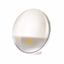 Muvit MIOLAMP005, Réveil numérique, Rond, Blanc, Intérieure, Adulte, Garçon/Fille