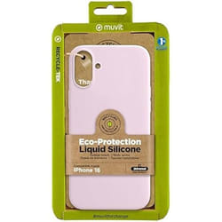 Coque - MUVIT - iPhone 16 - Liquid Silicone - Design léger - Rose