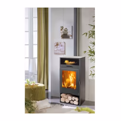 Poele a bois de style classique. Ecodesing. Idéal pour tous les types de pieces. 879x360x420 mm. Il a un volume de chauffe de ...