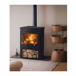 Poele a bois de style classique. Ecodesing. Idéal pour tous les types de pieces. 819x540x482 mm. Il a un volume de chauffe de ...