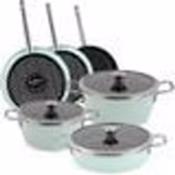 Batterie de Cuisine à Induction 9 Pièces Antiadhésif sans PFOA Design Vintage Magefesa Nordic Vert 02858