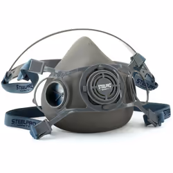 S.Of Demi-Masque Taille S Souffle Pour Deux Filtres Steelpro. En Thermiplastique Hypoallergénique, Poids 85g. Conception Comp ...