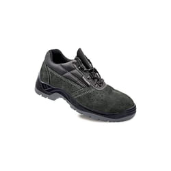 EDM - S.Of Chaussures De Sécurité En Croûte Perforée Gris S1p Src Taille 39 Cuir Noir