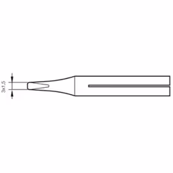 T20D 3x1,5mm pointe de fer à souder Pour fer à souder à l'étain de la série 30ST740ST/SL2020/ de jbc