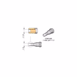 JBC Micro pointe de fer à souder 1.5x3mm Fabricant JBC TOOLS Buse de dessoudage Dimensions of de la pointe 1.5x3mm Utilisatio ...